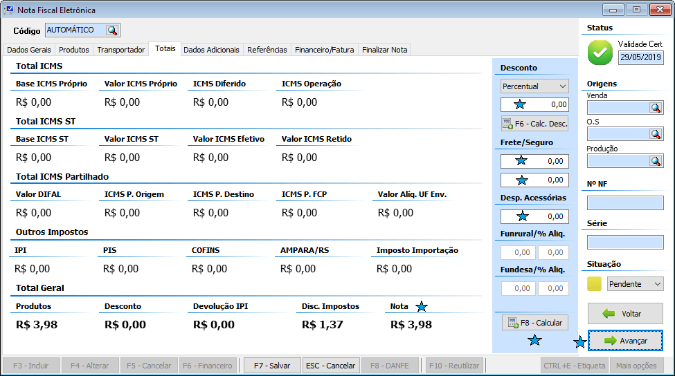 emitir nota fiscal eletronica