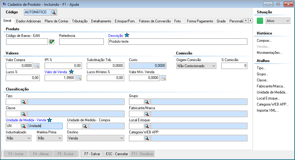 O que é o emissor PAF/ECF - Cupom Fiscal? cadastro Produtos